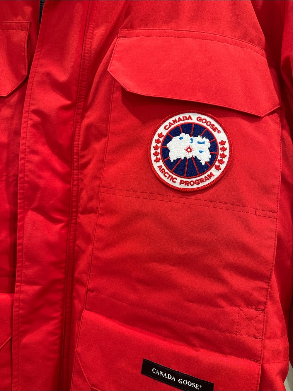 NWT Canada Goose Men's Red Parka Jacket with Fur Trim Hood - Picture 4 of 10